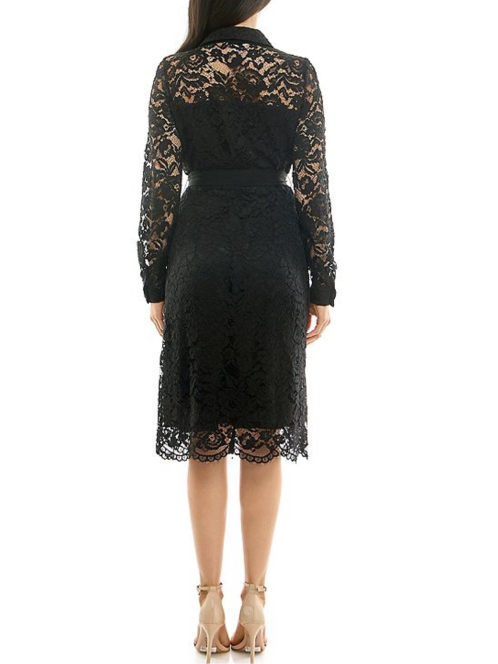 Nanette Lepore Lace Shirtdress Black Size 4 - Picture 2 of 5
